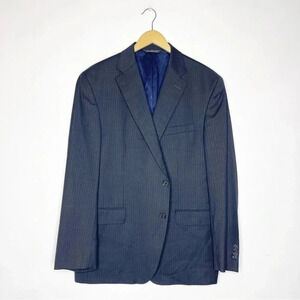 Jack Victor Elite Pinstripe Mens Blazer Sport Jacket Size 46 R